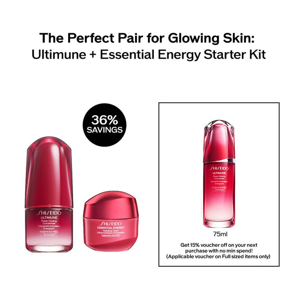 Shiseido Ultimune 15ml + Essential Energy Starter Kit RM145 (Worth RM252)