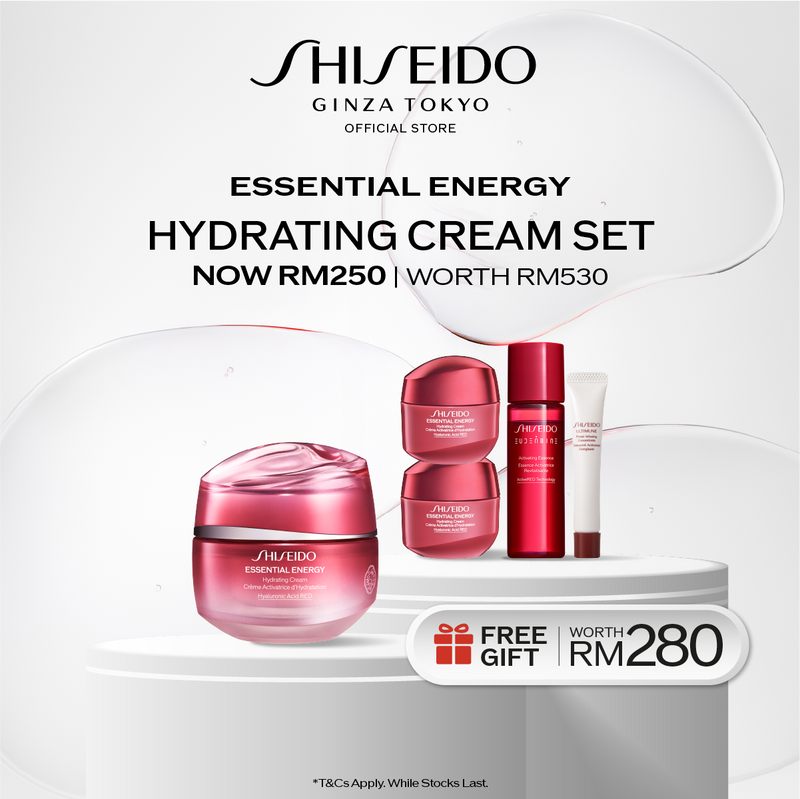 [Aug Exclusive | 1 Aug - 31 Aug] Shiseido Essential Energy Hydrating Cream 50ml Set RM250 (Worth RM530)