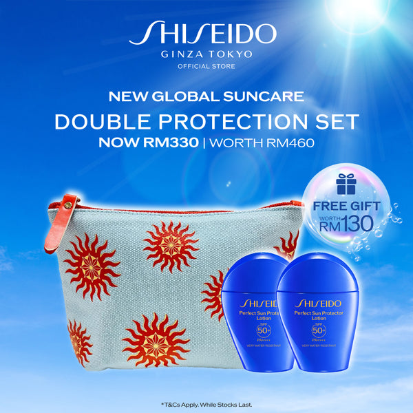 [New GSC Exclusive] Shiseido Double Protection Set - Global Suncare Protector Lotion 50ml (Sun Protection) RM330 (Worth RM460)